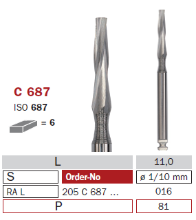 fraise de chirurgie C687