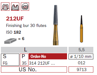 Fraise carbure finition DiaSwiss 314212UF.012
