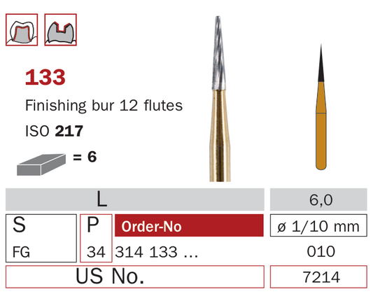 Fraise carbure de tungstène finition 133