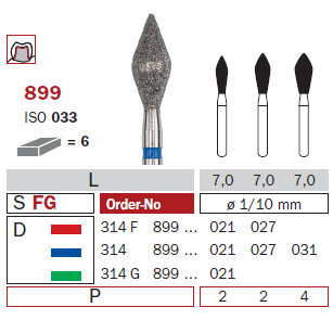 Fraise diamantée mandrin standard DiaSwiss 314G899.021