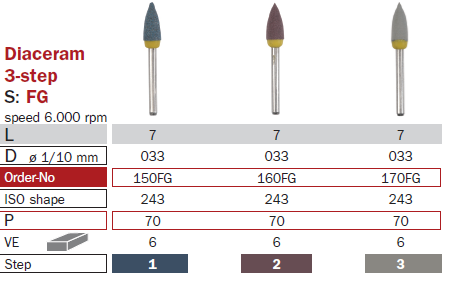 Polissoir céramique et zircone DiaSwiss 170FG