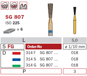 Fraise diamantée Goldies DiaSwiss 314FSG807.018