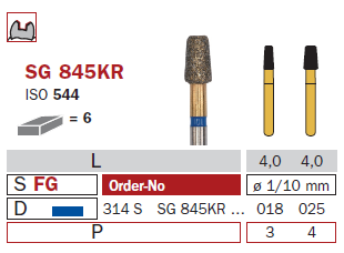 Fraise diamantée Goldies DiaSwiss 314CSG845KR.018