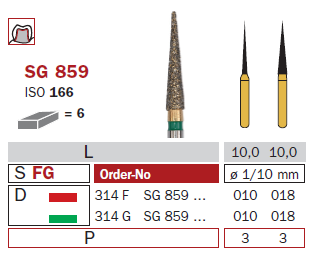 Fraise diamantée Goldies DiaSwiss 314FSG859.010