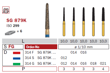 Fraise diamantée Goldies DiaSwiss 314FSG879K.014