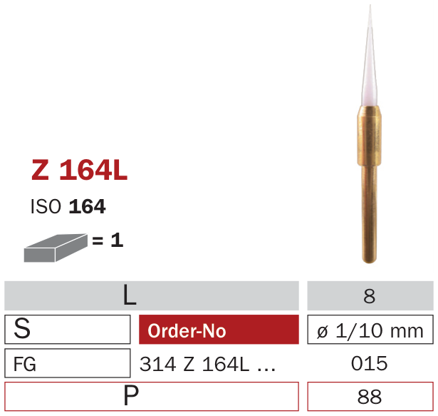 Fraise de chirurgie acier Z164L Surgicut