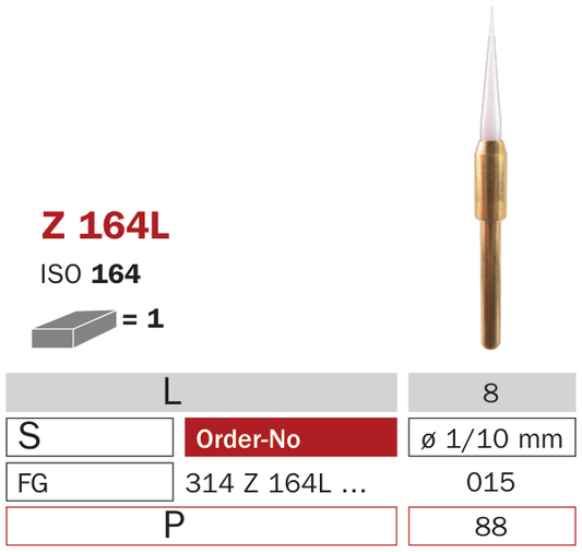 Fraise de chirurgie acier Z164L Surgicut