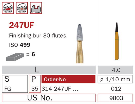 Fraise carbure de tungstène finition 247UF