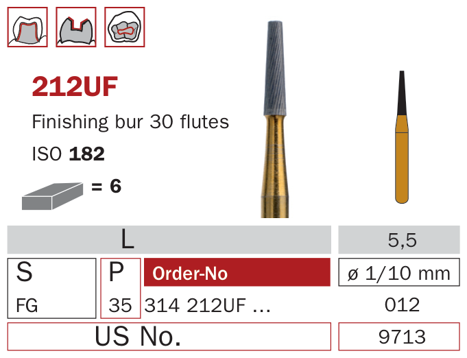 Fraise carbure de tungstène finition 212UF