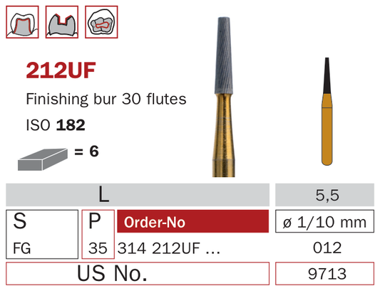Fraise carbure de tungstène finition 212UF